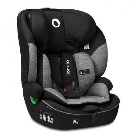 Scaun auto, Lionelo, Levi i-Size, Universal, Instalare FWF, Cu tetiera reglabila in 10 pozitii, Cu spatar detasabil, 76-150 cm, Conform cu R129, Gri [2]