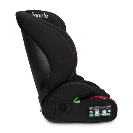 Scaun auto, Lionelo, Levi i-Size, Universal, Instalare FWF, Cu tetiera reglabila in 10 pozitii, Cu spatar detasabil, 76-150 cm, Conform cu R129, Negru [7]