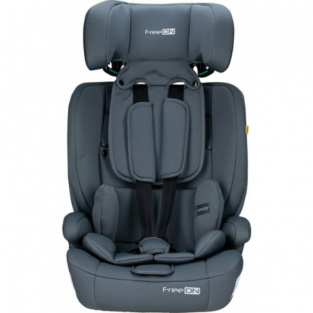 Scaun auto pentru copii, Uran, I-Size, 76 - 150 cm/ 1 - 12 ani, Cu tetiera reglabila in 14 pozitii, Conform cu standardul european de securitate ECE R129, FreeON, Dark Grey [3]