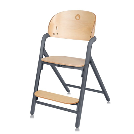 Scaun de masa multifunctional Celia, Lionelo, Din lemn de fag, 6 luni- adult, Reglabil pe inaltime, Spatar lat, Sezut ergonomic, Tavita silicon, Suport de picioare reglabil, Greutate maxima 90 Kg, Gri [10]