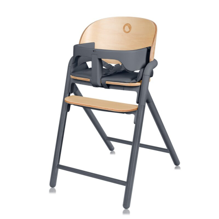 Scaun de masa multifunctional Celia, Lionelo, Din lemn de fag, 6 luni- adult, Reglabil pe inaltime, Spatar lat, Sezut ergonomic, Tavita silicon, Suport de picioare reglabil, Greutate maxima 90 Kg, Gri [8]