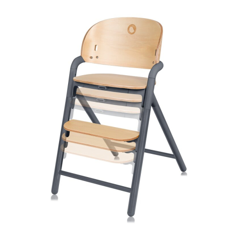 Scaun de masa multifunctional Celia, Lionelo, Din lemn de fag, 6 luni- adult, Reglabil pe inaltime, Spatar lat, Sezut ergonomic, Tavita silicon, Suport de picioare reglabil, Greutate maxima 90 Kg, Gri [11]