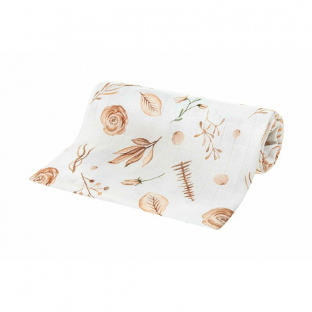 Scutece si chilotei - Scutec, Bocioland, Bambus, Antialergic si antibacterian, 30x30 cm, Material certificat Oeko Tex Standard 100, Boho Flowers