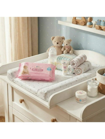 Servetele umede, Bocioland, Apa 99%, Fara parfum, 60 de bucati/pachet [10]