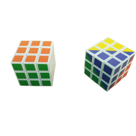 Jocuri pentru copii - Set 2 cuburi RUBIK, Clasic si Bicolor, 3x3x3