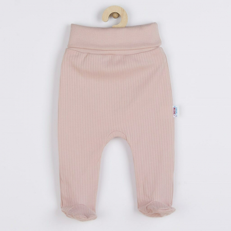 Set 2 piese: body cu maneca lunga si volanas, pantaloni cu botosei, Marime 56, Din bumbac 100%, New Baby, Practical Pink [2]