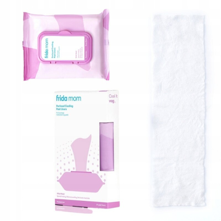 Set 24 servetele umede perineale, Frida Mom, Cu efect de calmare, Pentru perioada postpartum, Vindeca si curata zona intima, Fara ingrediente chimice, Alb [3]