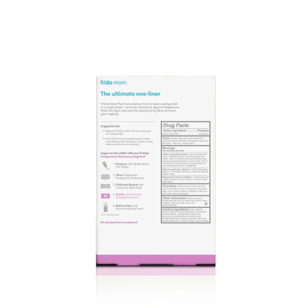 Set 24 servetele umede perineale, Frida Mom, Cu efect de calmare, Pentru perioada postpartum, Vindeca si curata zona intima, Fara ingrediente chimice, Alb [8]