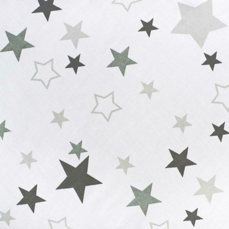Set 3 piese, cosulet Baby Nest 60x30 cm , Cu paturica si pernuta, New Baby, Grey stars [1]