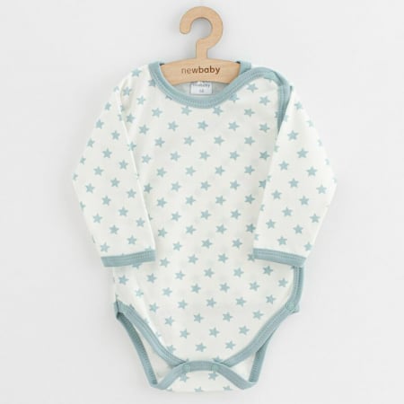 Set 3 piese, New Baby, Classic II, Include 3 body-uri cu maneca lunga, Marime 62, Din bumbac 100%, Blue [1]