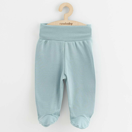 Set 3 piese, New Baby, Classic II, Include 3 perechi de pantalonasi cu botosei, Marime 56, Din bumbac 100%, Blue [3]