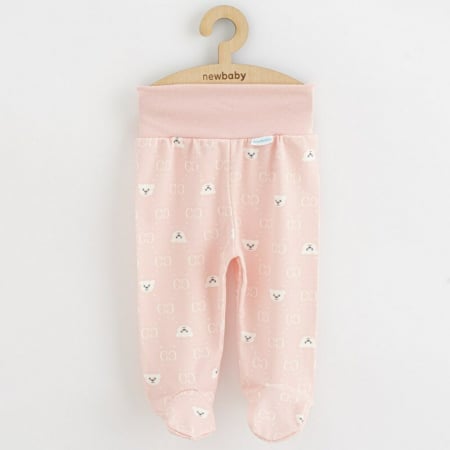 Set 3 piese, New Baby, Classic II, Include 3 perechi de pantalonasi cu botosei, Marime 56, Din bumbac 100%, Pink [3]