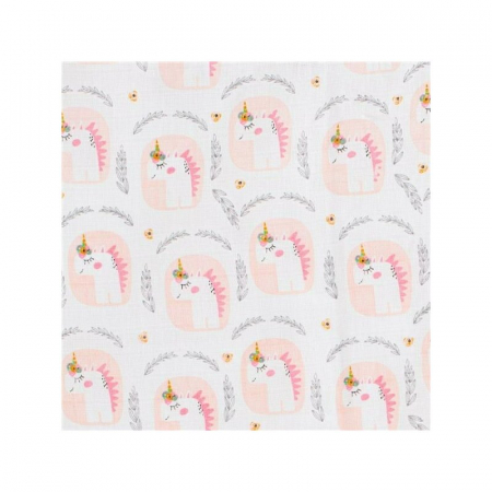 Set 3 scutece, New Baby, Multifunctionale, Din bumbac 100%, Material certificate Oeko Tex Standard 100, 70x80 cm, Multicolor, Girl [4]