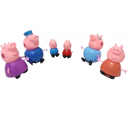Figurine - Set 6 figurine Peppa Pig si familia