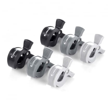 Produse pentru masina - Set 6 clesti pentru carucior, Jane, Multifunctional, Gri si negru