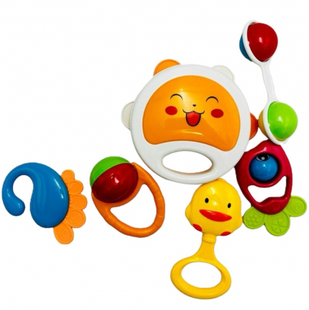 Jucarii Zornaitoare si Muzicale - Set de 6 jucarii pentru bebe zornaitoare