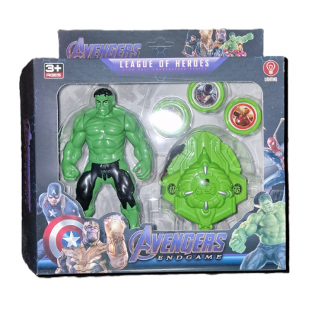 Figurine - Set figurina Hulk cu led si lansator