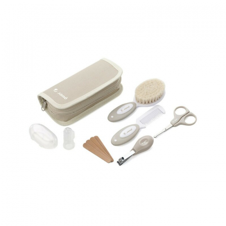 Set ingrijire, Jane, Basic, Contine forfecuta, unghiera, pile de unghii, perie de par, pieptene, degetar periuta de dinti, Sand [1]