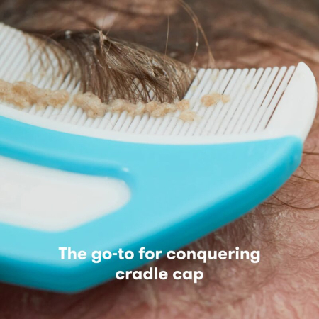 Set ingrijire scalp, Fridababy, DermaFrida, 3 in 1, Pentru dermatita seboreica la bebelusi, Include perie, burete si pieptene, Cu suport cu ventuza, De la nastere, Alb [4]