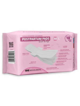 Tampoane absorbante postnatale, Bocioland, Ultra moi, 6 straturi, M, 10 buc [11]