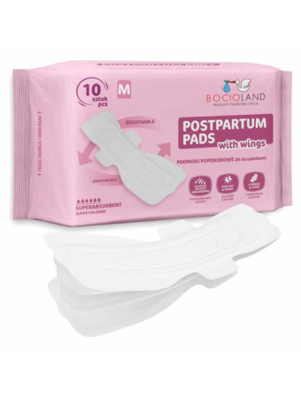 Produse ingrijire san - Tampoane absorbante postnatale, Bocioland, Ultra moi, 6 straturi, M, 10 buc