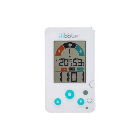 Termometru/Higrometru digital, Bbluv, 2 in 1, Igro, Cu ceas si alarma, Ecran LCD, Pe baza de baterii AAA, White [3]