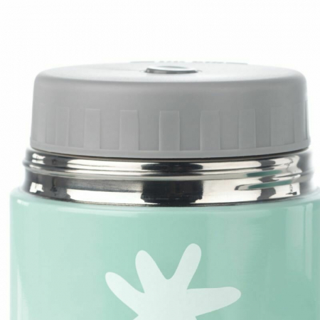 Termos mancare solida bebelusi, Jane, Din otel inoxidabil, 550 ml, Fara BPA, Cu gentuta din izopren, Mint [4]