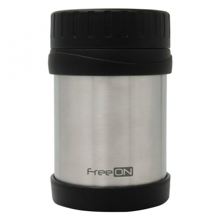 Termos pentru mancare solida, Din otel inoxidabil, 350 ml, FreeON, Gri [1]