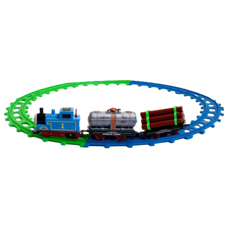 Masinute , Avioane , Utilaje - Tren electric Thomas cu 2 vagoane si sina