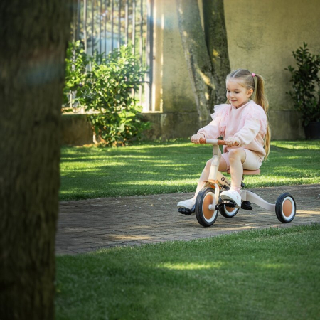 Tricicleta, Petite&Mars, Turbo, Editie limitata, 5 in 1, Multifunctionala, Vehicul de impins, Bicicleta cu/fara pedale, Cu maner de ghidaj, Detasabil, Roti din cauciuc, Pana la 25 kg, 1.5-5 ani, Pink  [30]