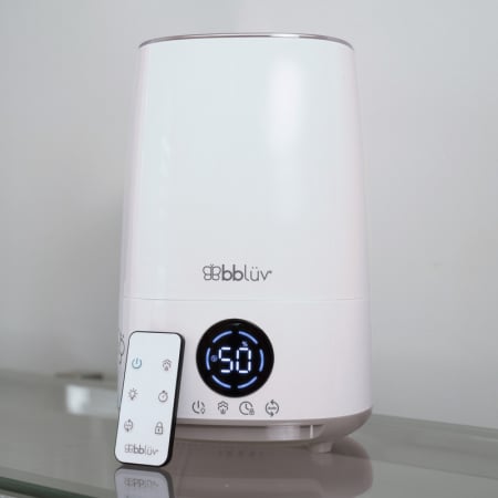 Umidificator, Bbluv, Umido, Cu ultrasunete si purificator de aer 4 In 1, Ultra silentios, Include difuzor de uleiuri esentiale, Cu panou de control digital, Cu telecomanda, Alb [1]