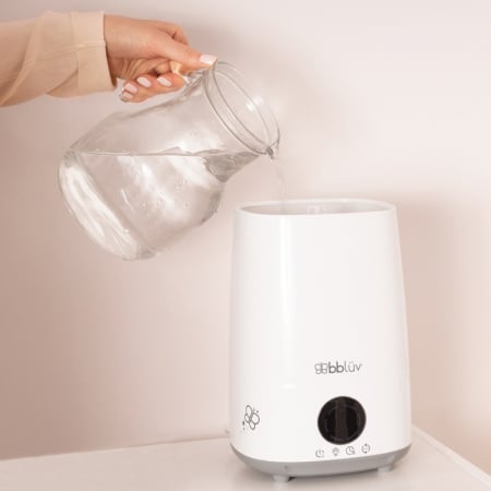 Umidificator, Bbluv, Umido, Cu ultrasunete si purificator de aer 4 In 1, Ultra silentios, Include difuzor de uleiuri esentiale, Cu panou de control digital, Cu telecomanda, Alb [6]