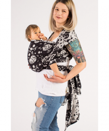 Wrap Tesut ISARA Philodendra Black Denim [1]