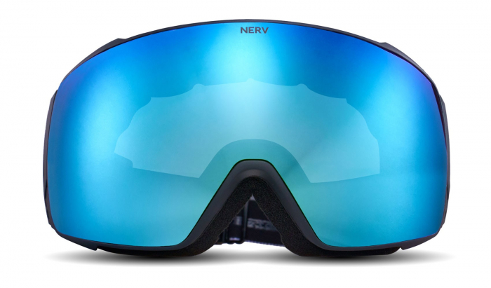 Ochelari NERV pentru ski si snowboard Focus Black/Blue + Lentila Yellow [2]