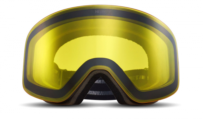 Ochelari NERV pentru ski si snowboard Path Black/Black + Lentila Yellow [4]