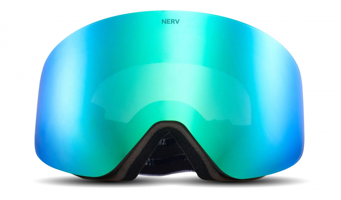 Ochelari NERV pentru ski si snowboard Path Black/Green + Lentila Yellow [2]