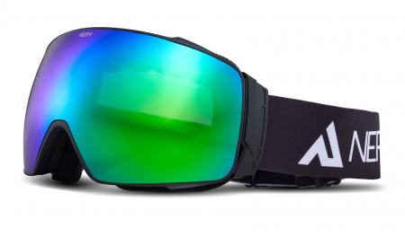 Ochelari NERV pentru ski si snowboard Focus Black/Green + Lentila Yellow [0]