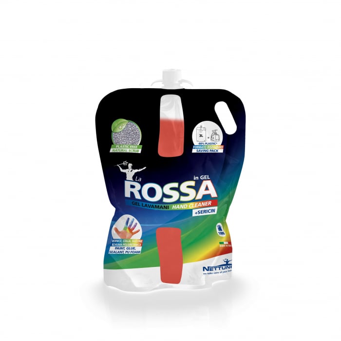 La Rossa in Gel - Gel de curatare a mainilor cu microsfere si sericina, speciala pentru vopseluri, T-Bag rezerva 3000 ml [1]