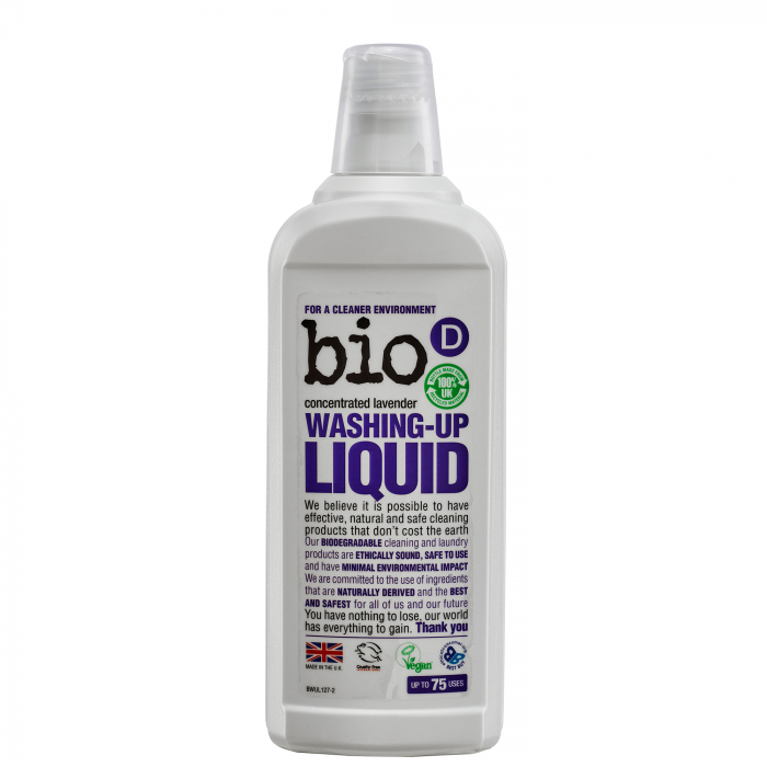 Detergent lichid pentru vase cu lavandă x 750 ml, BIO-D, Vegan [1]