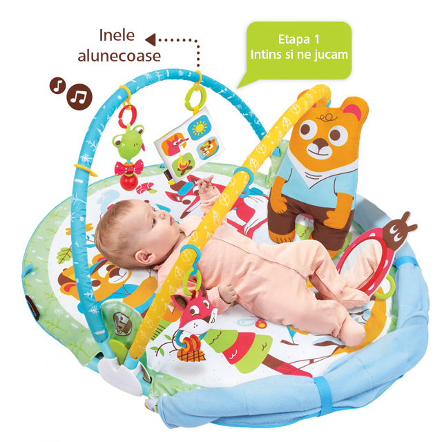 Jucărie centru de joacă cu jucării și activități fizice – cu paturică integrată, Yookidoo 0-12 luni [1]