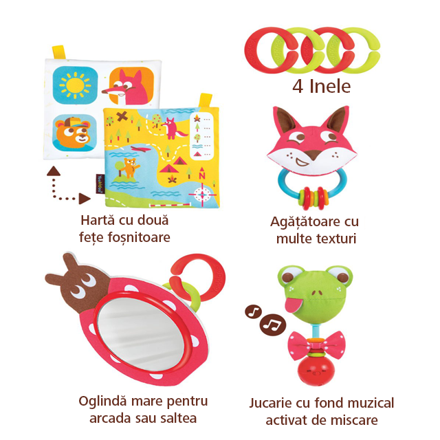 Jucărie centru de joacă cu jucării și activități fizice – cu paturică integrată, Yookidoo 0-12 luni [4]