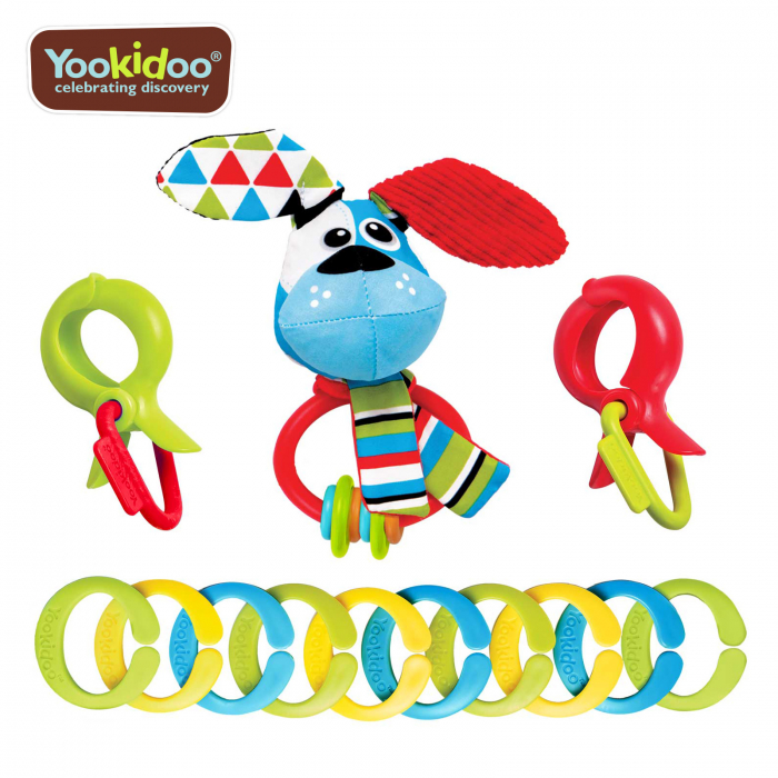 Jucărie, clips cu agățători cațel - 0 luni+, Yookidoo [1]