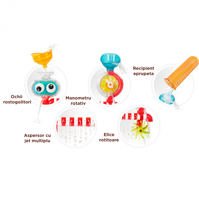 Jucărie laboratorul cu apa, învârte, rotește - transparent 1-3 ani, Yookidoo [4]