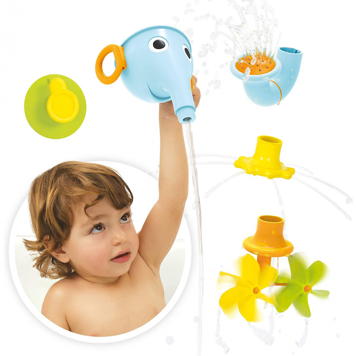 Jucărie trompă de elefant cu stropitoare pentru baie – albastru +18 luni Yookidoo [6]