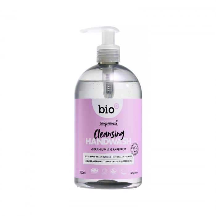 Săpun lichid de mâini cu geranium, hipoalergenic, vegan x 500ml - Bio-D [1]