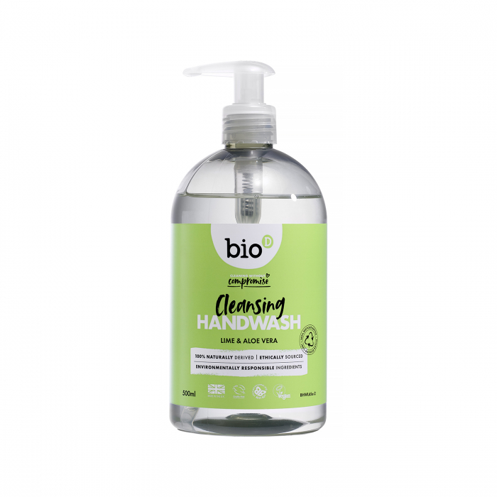 Săpun lichid de mâini cu lămâie verde și aloe vera, vegan x 500ml - Bio-D [1]