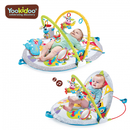 Jucărie centru de joacă pliabil și sezlong cu jucării, 0-12 luni, Yookidoo [0]
