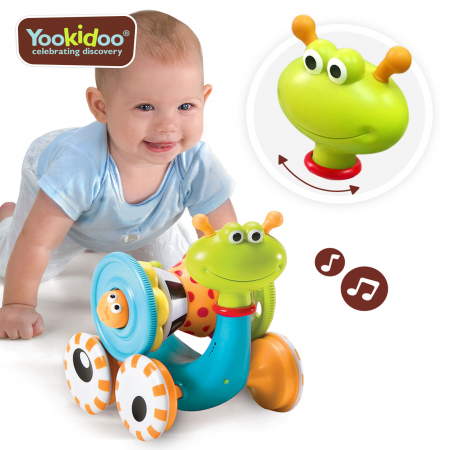 Jucărie melcul muzical, 2 în 1, premergător și sortător, 6-24 luni, Yookidoo [0]