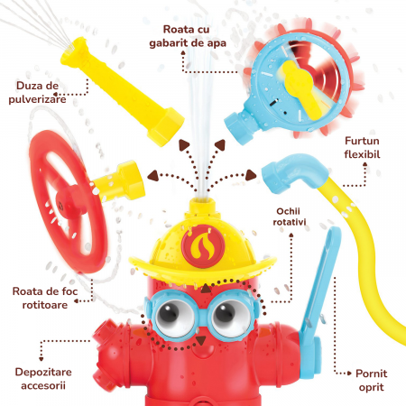 Jucărie pompier Freddy pentru baie  3-6 ani - Yookidoo [4]