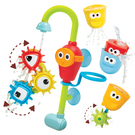 Jucărie robinet pivotant cu accesorii de sortare, rotative și colorate - 9-36 luni, Yookidoo [3]